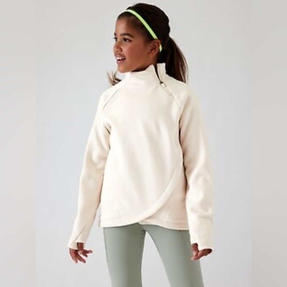 Athleta Girl Asymmetric Cozy Fleece Sweatshirt